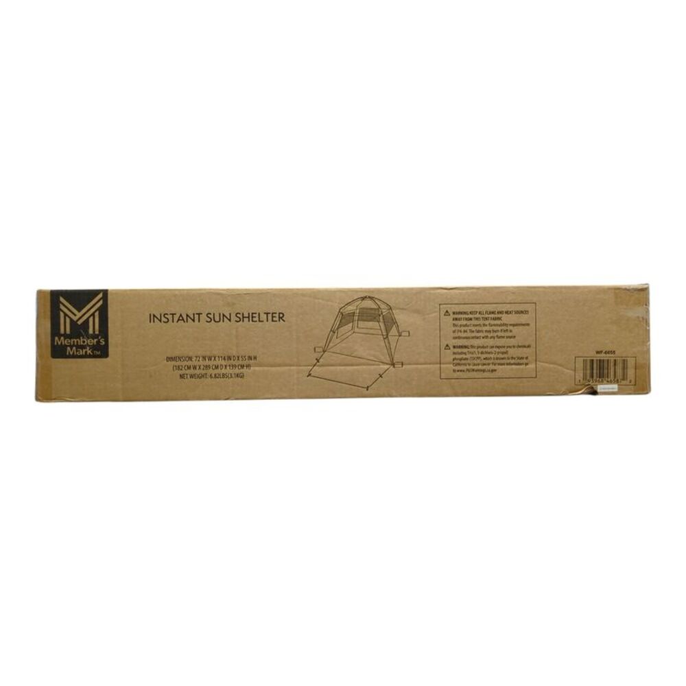 Member's Mark Instant Sun Shelter with Integrated Frame & Extended Floor, Blue